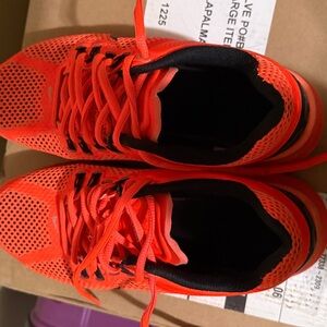 Nike Women's Sneakers in Bright Orange and Black